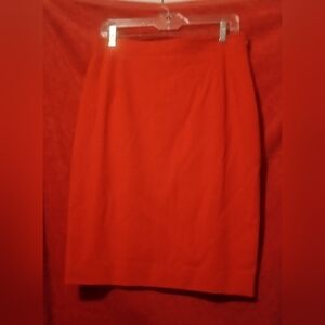 Vintage 90s Escada Womens SZ 40 Wool Red Pencil Straight Skirt